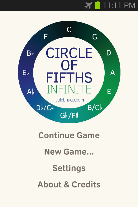 Circle of Fifths Infinite! Pro Screen 2