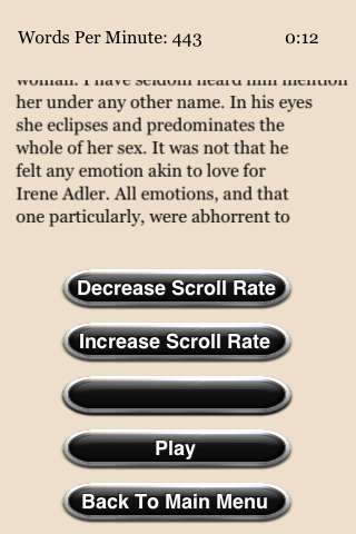 Speed Reading Trainer - screenshot