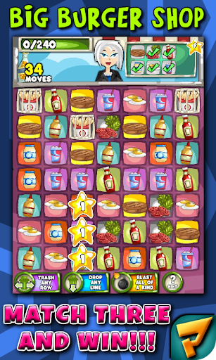 Big Burger Shop Match 3 Puzzle