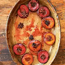 Roasted Spiced Black Plums Recipe