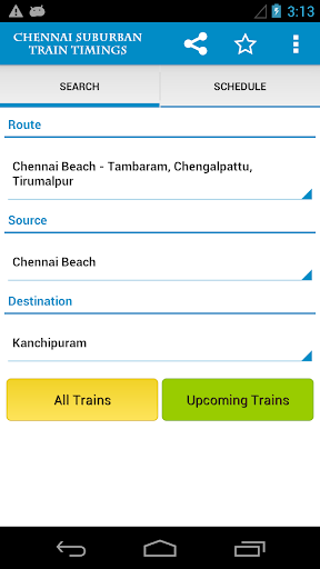 Chennai MRTS EMU Train Timings