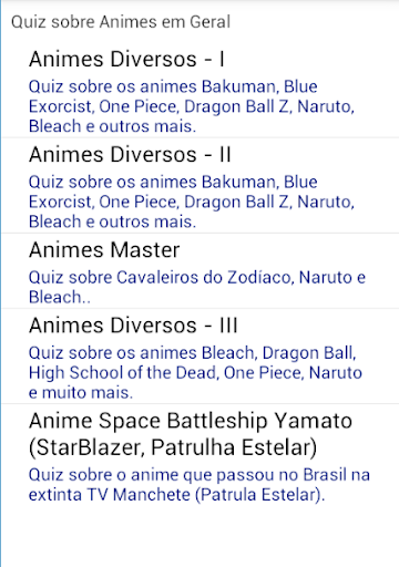 Quiz Anime em Geral