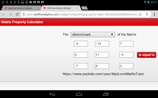 Matrix Determinant Calculator