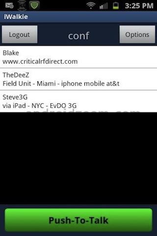 Android application TAG 2-Way screenshort