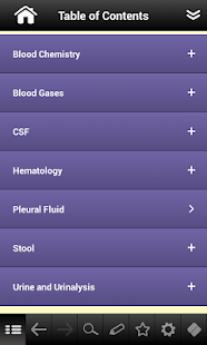 Lab Values pocketcards Screen 2