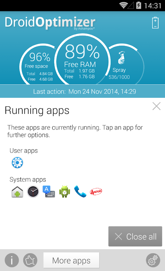    Droid Optimizer- screenshot  