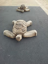 Wooden Turtles on the Playground