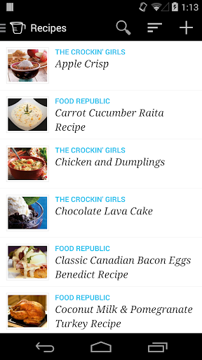 Recipe Menu Cooking Planner