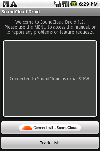 MusiCloud Screen 1