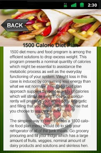 【免費健康App】1500 Calorie Diet Plan-APP點子