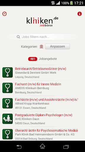 Kliniken Stellenangebote Jobs