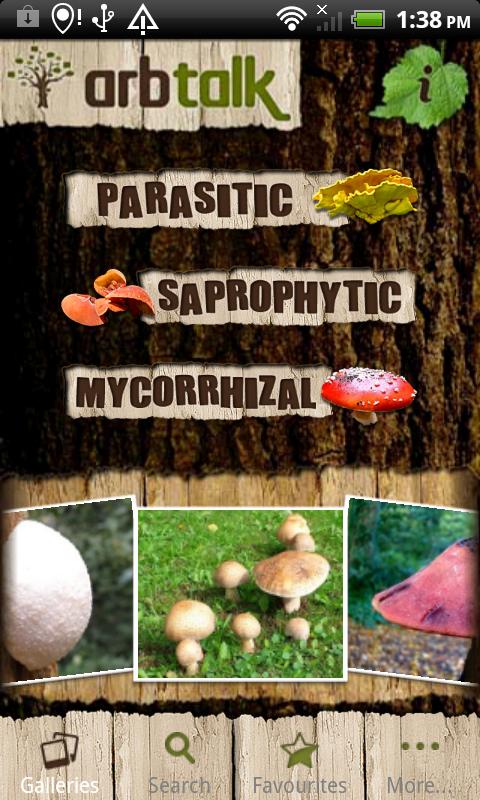 Android application Tree Fungi ID screenshort