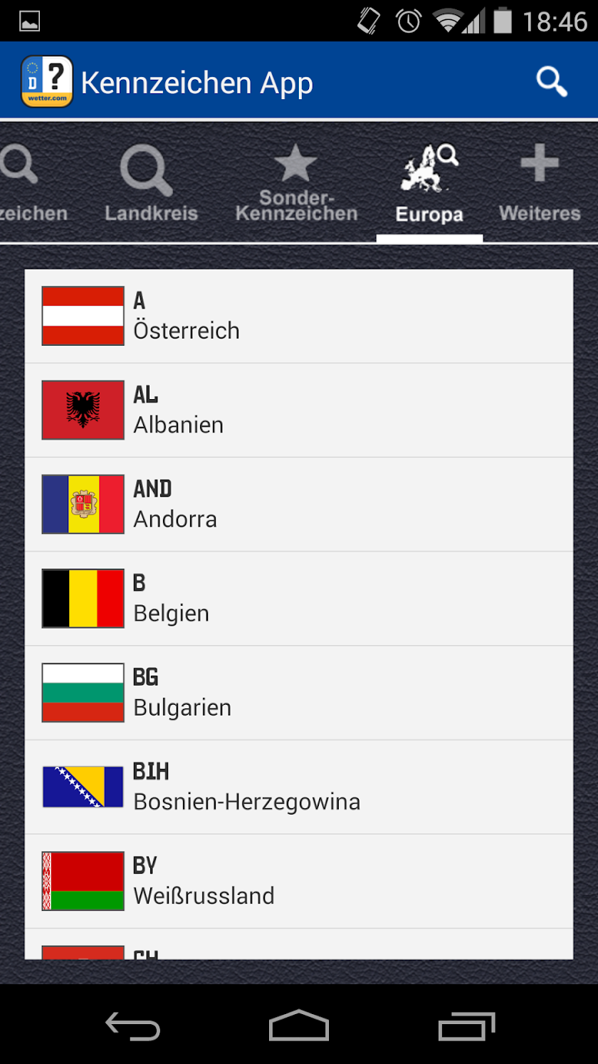 Kennzeichen App Screen 3