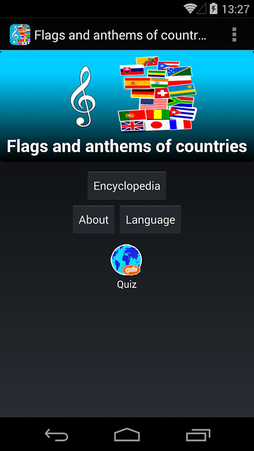Android application Flags and anthems of countries screenshort