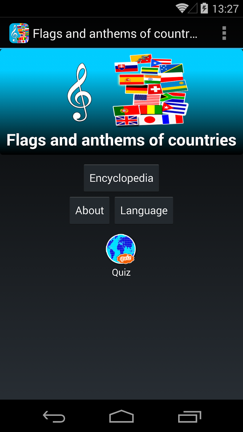 Flags and anthems of countries Screen 1