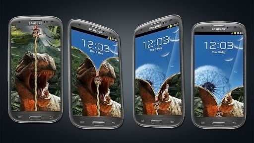 Dinosaur Zipper Screen Lock