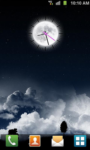 【免費個人化App】Moon Clock Live Wallpaper-APP點子