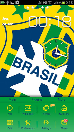 Go Launcher tema Brasil Deluxe