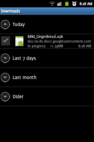 BBM for Gingerbread - screenshot