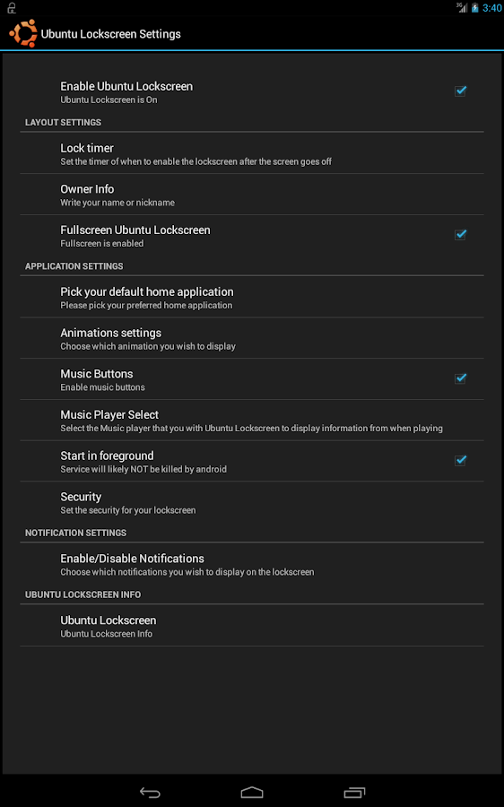 Ubuntu Lockscreen - screenshot