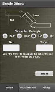 Pipe Offset Calculator - screenshot thumbnail