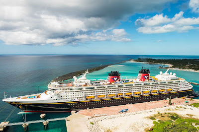 Disney Magic in port in the Caribbean.