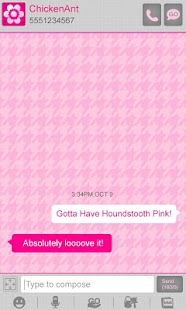 How to install Pink Houndstooth Theme GO SMS 1.0 apk for pc