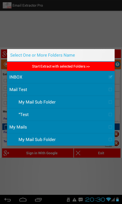 Email Extractor Pro Screen 3