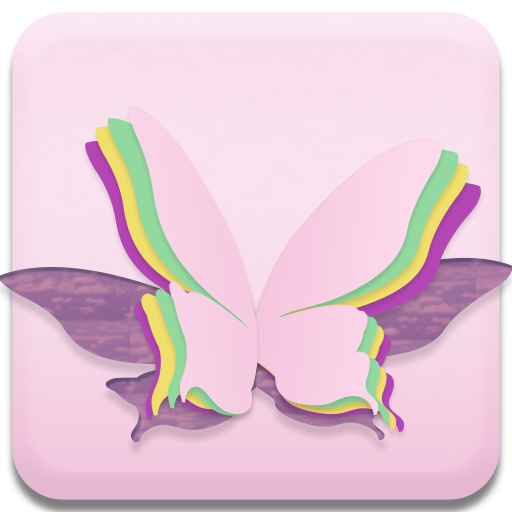 粉紅色的蝴蝶動態壁紙 工具 App LOGO-APP開箱王
