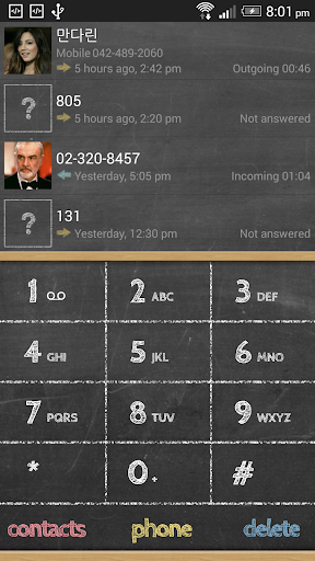 Black chalkboard EX Dialer