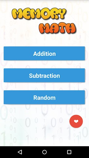 Memory Math Brain Game