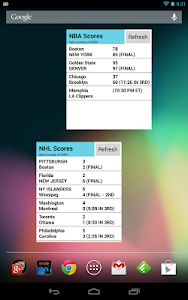 Sports Scores Widget screenshot 2
