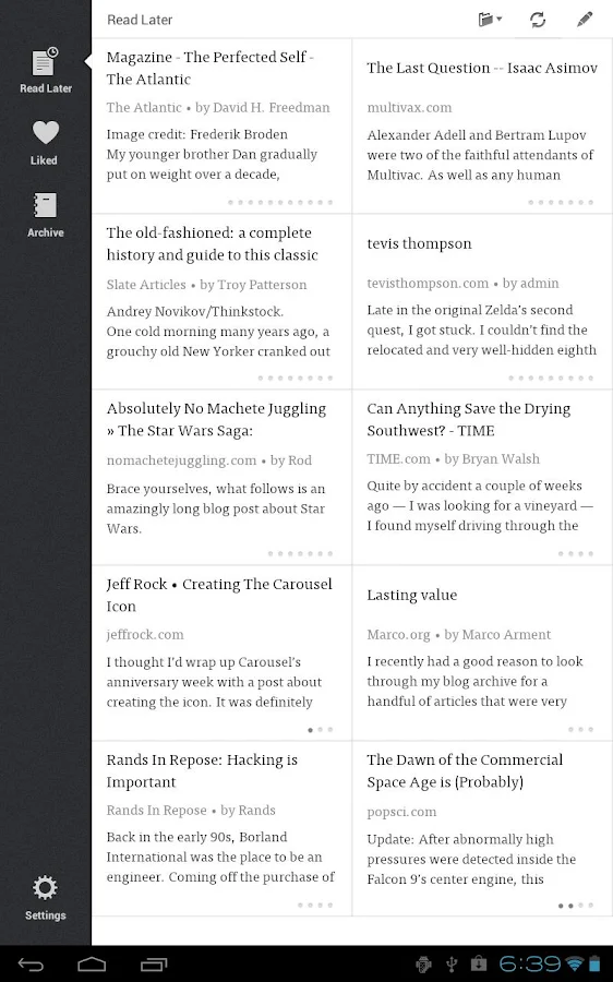 Instapaper - screenshot