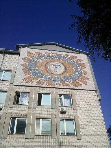 Советский рисунок на фасаде