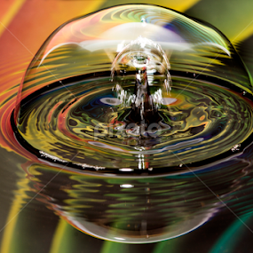 Fissure in a Bubble by Ari Wid - Abstract Water Drops & Splashes