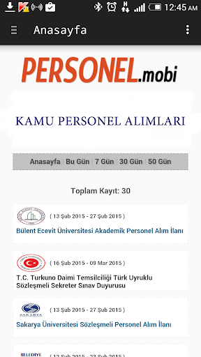 【免費新聞App】Personel Alımları-APP點子