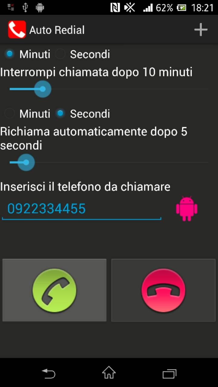 Android application Auto Redial | call timer Pro screenshort