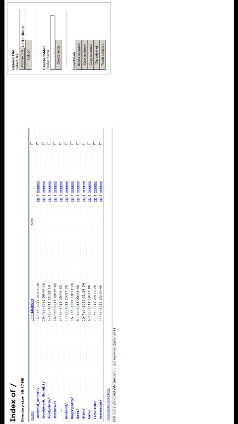 kFS - Android File Server Screen 3