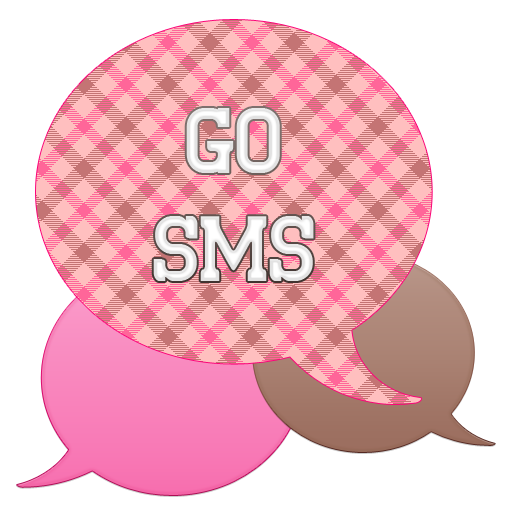 GO SMS - Peach Brn Plaid 2 個人化 App LOGO-APP開箱王