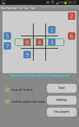 Numerical Tic Tac Toe