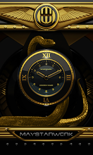 Free Download Gold Snake Clock widget APK