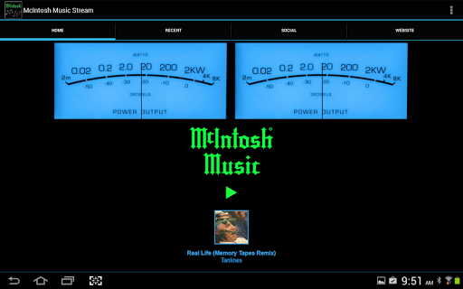 McIntosh Music Stream Tablet