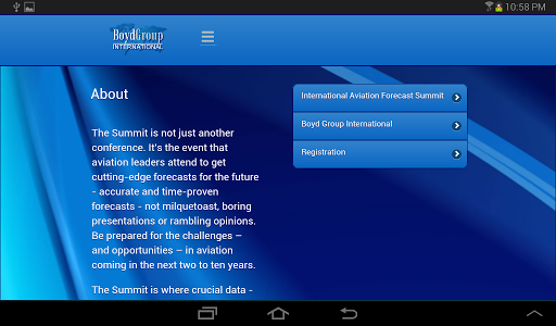 【免費商業App】Int'l Aviation Forecast Summit-APP點子