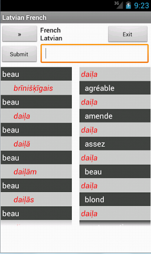 Latvian French Dictionary