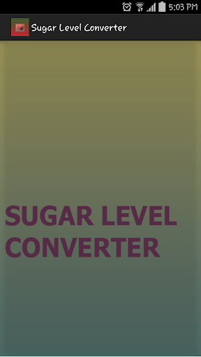 Sugar Level Converter