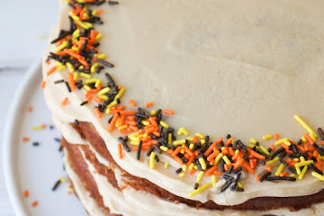 Banana Cake with Whipped Sea Salt Caramel