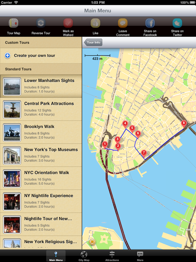 nyc tourist map app
