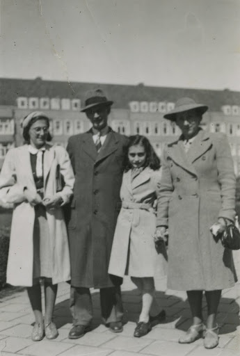 The Frank family on the Merwedeplein, April 1941.