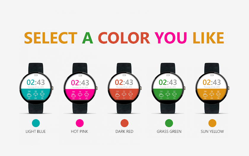 Material Design Watch Face Screen 2