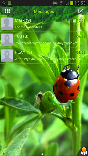 GO SMS Pro Ladybird Theme